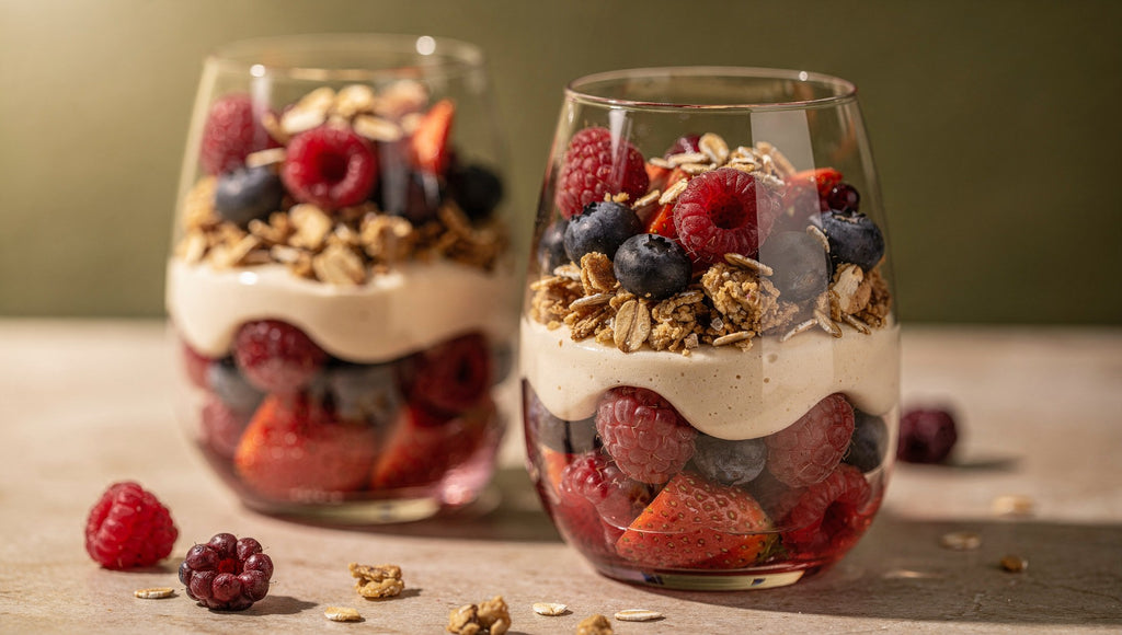 Postres saludables en vasos