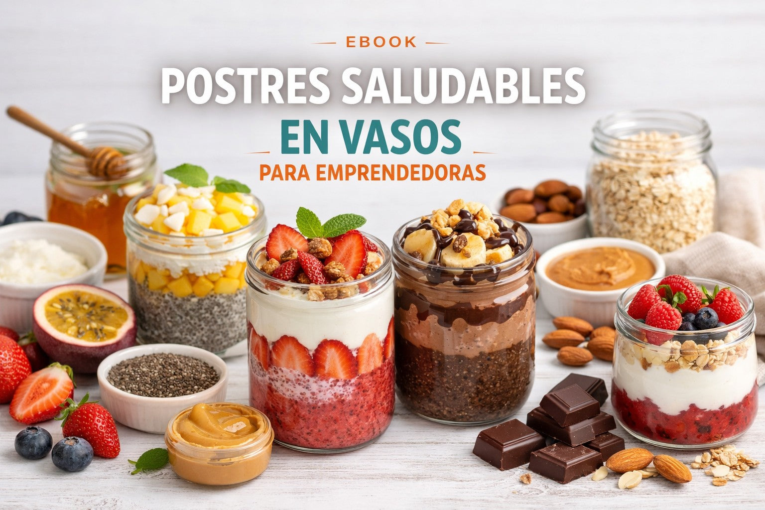 Postres saludables en vasos
