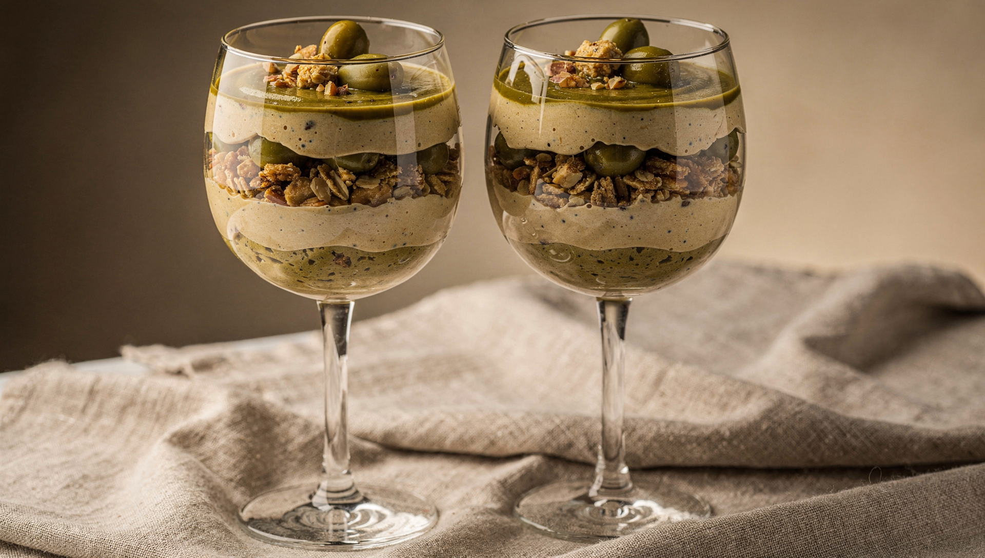 Postres saludables en vasos