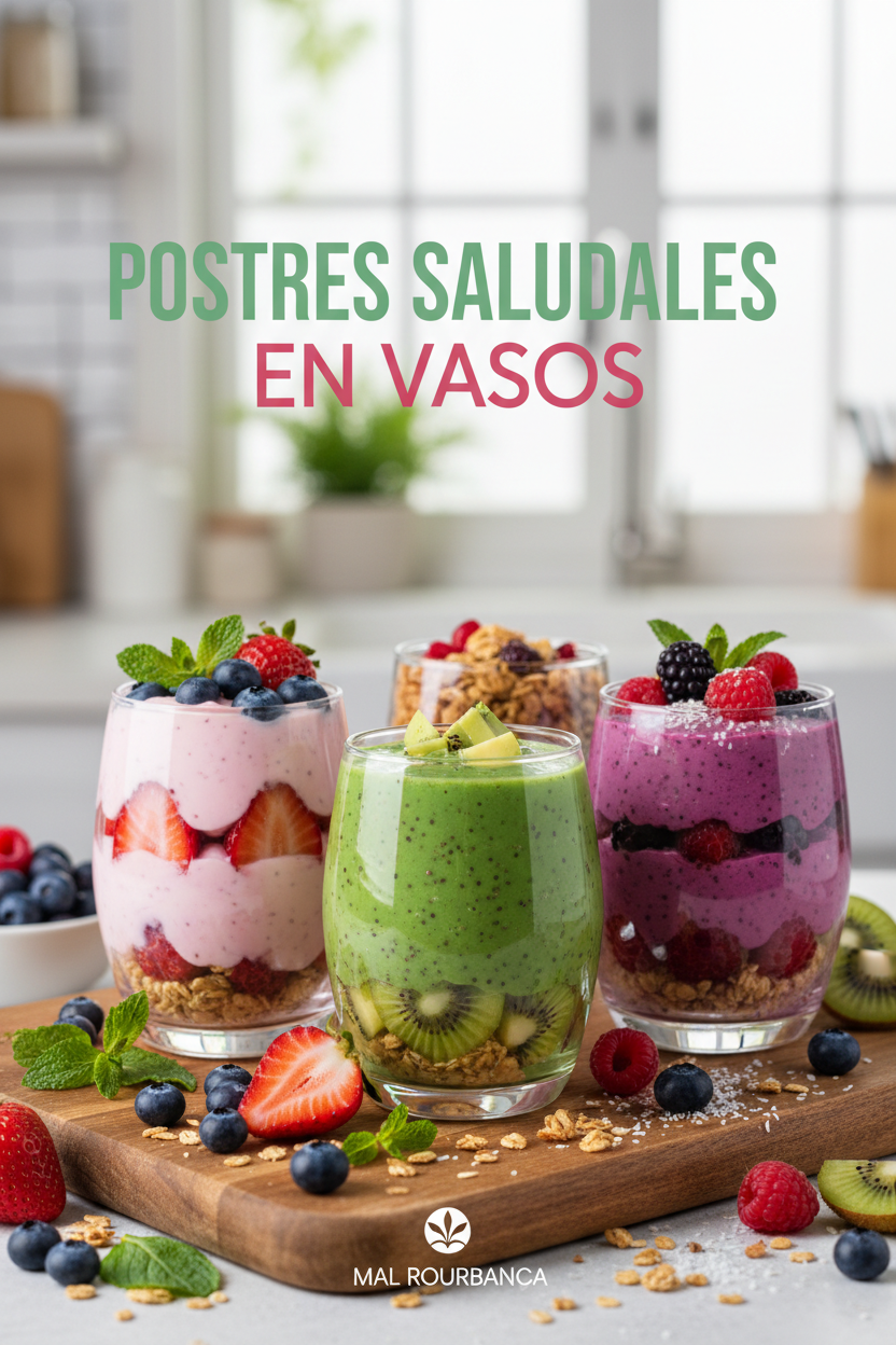 Portada ebook Postres saludables en vasos