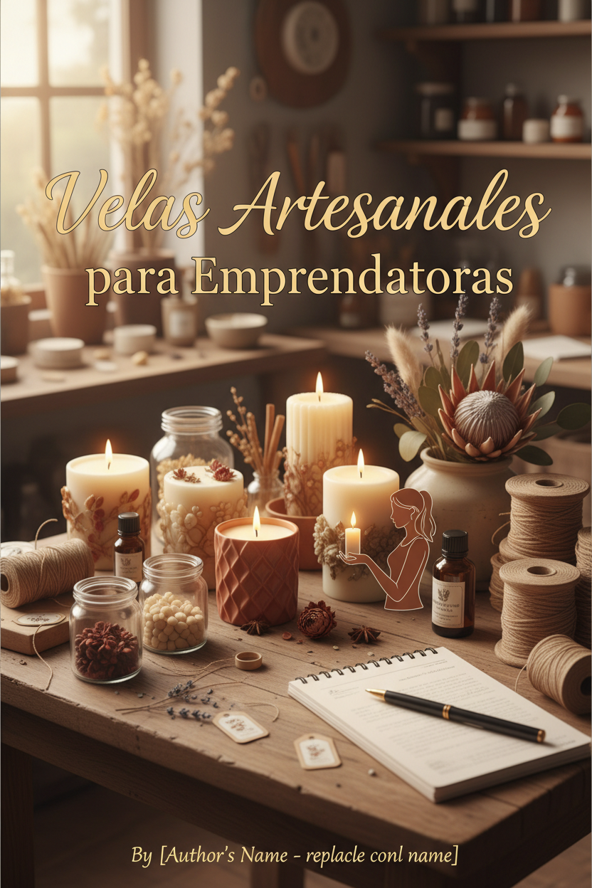 Portada ebook Velas Artesanales para Emprendedoras