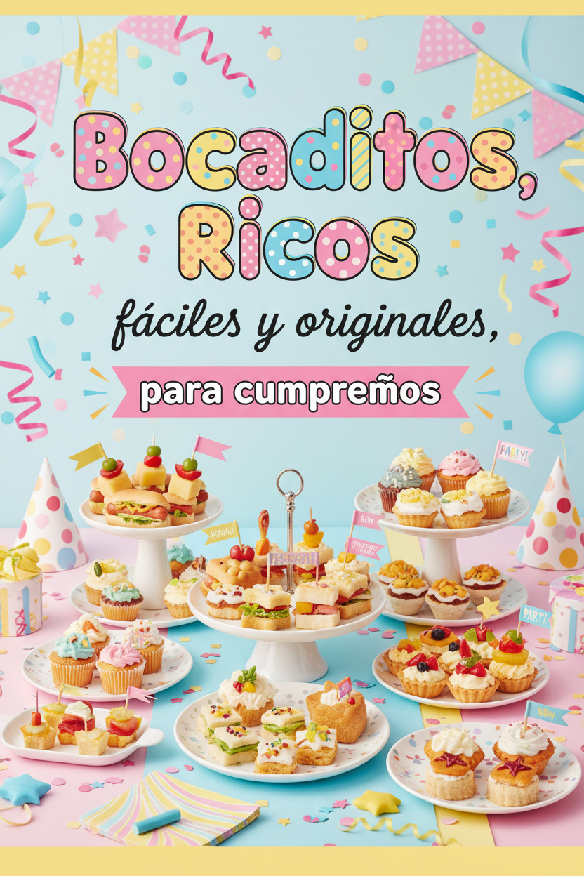 Portada ebook Bocaditos para cumpleaños