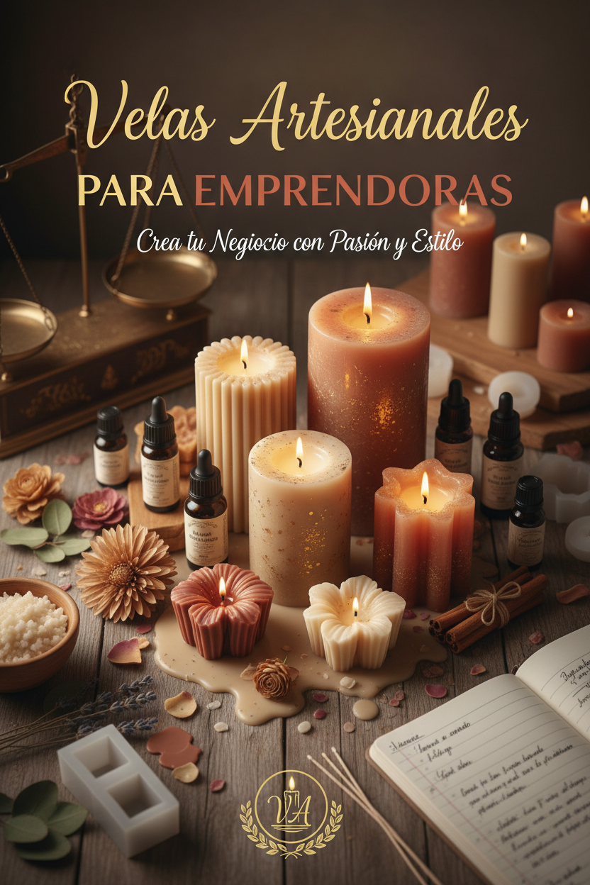 Portada ebook Velas Artesanales para Emprendedoras