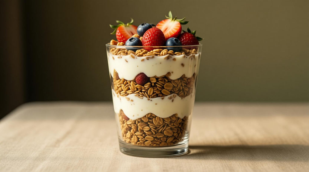 Postres saludables en vasos