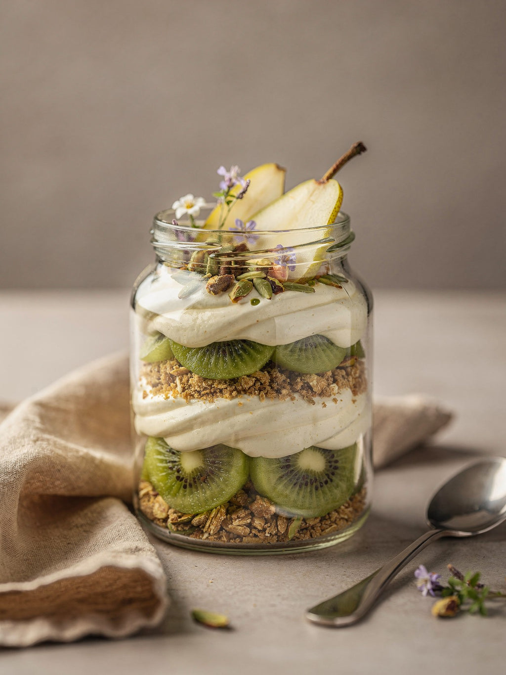 Postres saludables en vasos