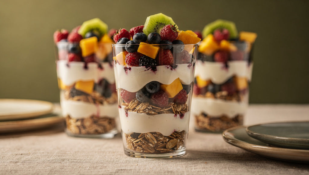 Postres saludables en vasos